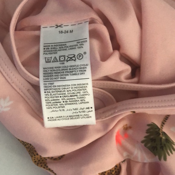 Baby Cheetah Pink Bathing Suit - Picture 4 of 4